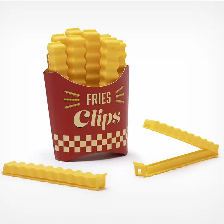 clips con forma de patata frita.